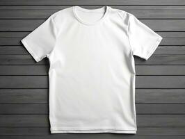 manlig t-shirt mockup, överdimensionerad vit t-shirt generativ ai foto