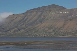 landskap nära longyearbyen, spitsbergen, norge foto