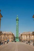 la colonne vendome i plats de la republique, paris foto