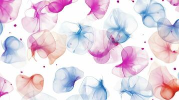 sömlös mönster av ballong blomma i vattenfärg stil isolerat på vit bakgrund. ballong blomma textur bakgrund. generativ ai foto