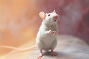 mycket söt råtta i natur bred liv djur. ai genererad. foto