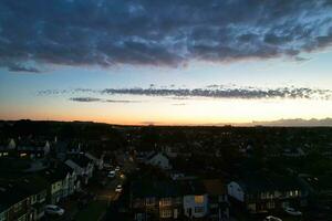 antenn antal fot av hus distrikt av norr luton stad av England, Storbritannien. foto