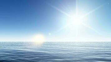 ändlös hav i de sätt av sommar Sol 3d illustration foto