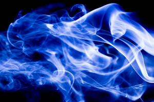 blå rök skön mönster svart bakgrund foto