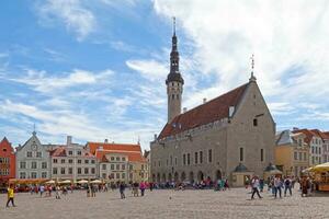 Tallinn, estland - juni 15 2019 - tallinn stad hall foto