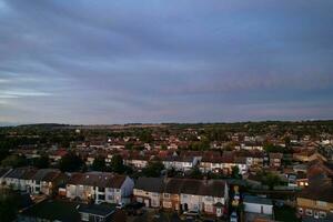 antenn antal fot av hus distrikt av norr luton stad av England, Storbritannien. foto