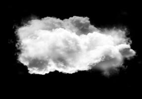 realistisk moln form isolerat över svart bakgrund foto
