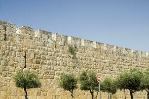 väggar av Jerusalem, Israel foto
