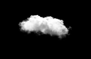 vit moln över svart bakgrund foto