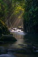 skön morgon- se indonesien panorama landskap irländare fält med skönhet Färg och himmel naturlig ljus foto