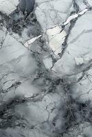 grå marmor textur bakgrund. grå marmor golv och vägg bricka. naturlig granit sten. ai genererad foto