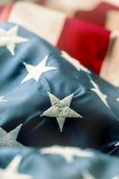 amerikan flagga. USA flagga. abstrakt perspektiv bakgrund av Ränder och stjärnor med amerikan symbol - flagga. foto