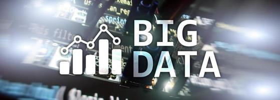 Big Data analysera server. internet och teknik. foto