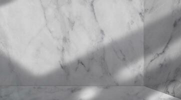marmor vägg textur med skugga effekt från fönster, studio bakgrund kök tabell topp, disk grå granit sten bricka för display, montering produkt presentation, lyx badrum i kosmetika, hudvård foto