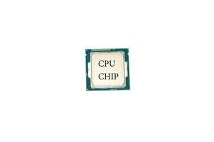 cpu chip på vit bakgrund foto