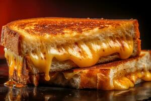 en grillad ost smörgås ai genererad foto