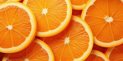 orange skivor bakgrund - ai generativ foto