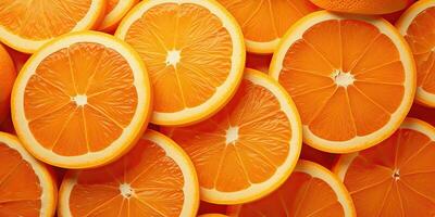 orange skivor bakgrund - ai generativ foto