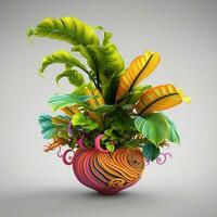 ljus Färg dekorativ växter i de pott foto