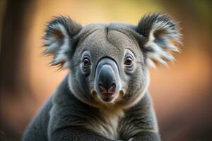koala i de naturlig miljö, närbild. ai generativ foto