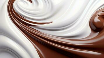 choklad i vit bakgrund surrealistic detaljer foto
