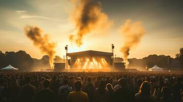 musikalisk händelse festival öppen luft generativ ai foto