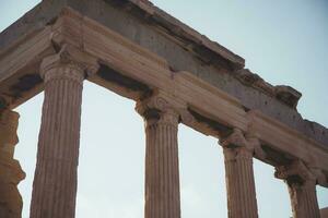 parthenon visningar i aten, grekland foto