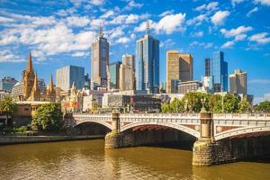 Melbourne stadshorisont i Victoria, Australien foto