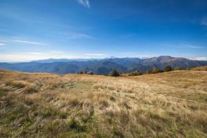 utsikt över bergskedjan i Italien och Schweiz foto