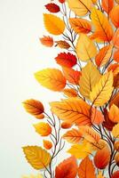 sömlös gräns terar ljus höst löv perfekt för hösttema mönster foto