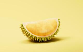 de frukt durian, utsökt frukt, 3d tolkning. foto