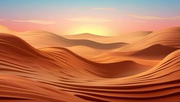 en öken- dyn med en bergsrygg foto