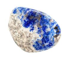 tumlade lapis lazuli lazurit pärla sten isolerat foto