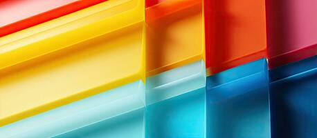 skära PVC fönster profil med färgad bakgrund foto