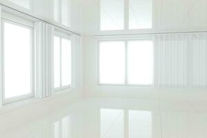 tömma rum med vit bakgrund, abstrakt befruktning, 3d tolkning. foto