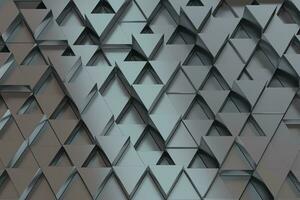 upprepa triangel kuber bakgrund, 3d tolkning. foto
