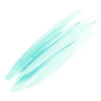 abstrakt vattenfärg måla borsta stroke. hand dragen turkos fläck. vibrerande Färg mall isolerat på vit. ljus texturerad bakgrund. foto
