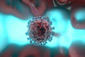 coronavirus och infektion, medicinsk begrepp, 3d tolkning. foto
