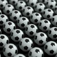 upprepa sporter boll mönster med svart bakgrund, 3d tolkning. foto