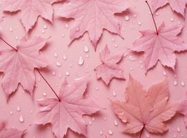 rosa höst löv bakgrund foto