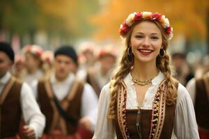 skön flicka oktober fest händelse i munich Tyskland foto