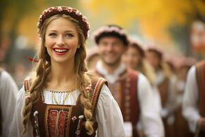 skön flicka oktober fest händelse i munich Tyskland foto