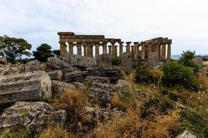 ruiner vid Selinunte i Sicilien, Italien