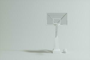 3d modell av basketboll står, 3d tolkning. foto