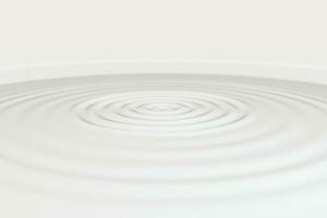 vit Vinka flytande krusningar förbi vätska simulering, 3d tolkning foto