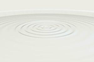vit Vinka flytande krusningar förbi vätska simulering, 3d tolkning foto