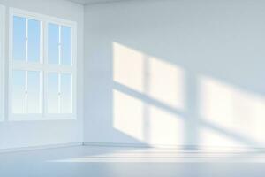 de rengöring hus och de solsken från de fönster, 3d tolkning. foto