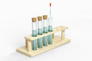 3d tolkning, biotekniska laboratorium Utrustning bakgrund foto