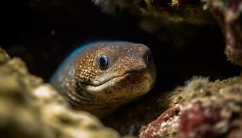 under vattnet äventyr avslöjar de naturlig skönhet av endangered hav liv genererad förbi ai foto