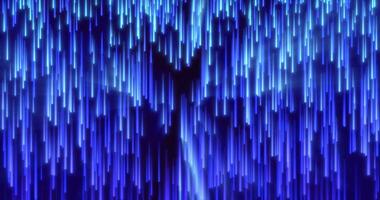 abstrakt blå energi lysande rader regnar ner trogen hi-tech bakgrund foto
